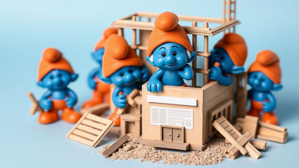 Happy gnomes building something interesting